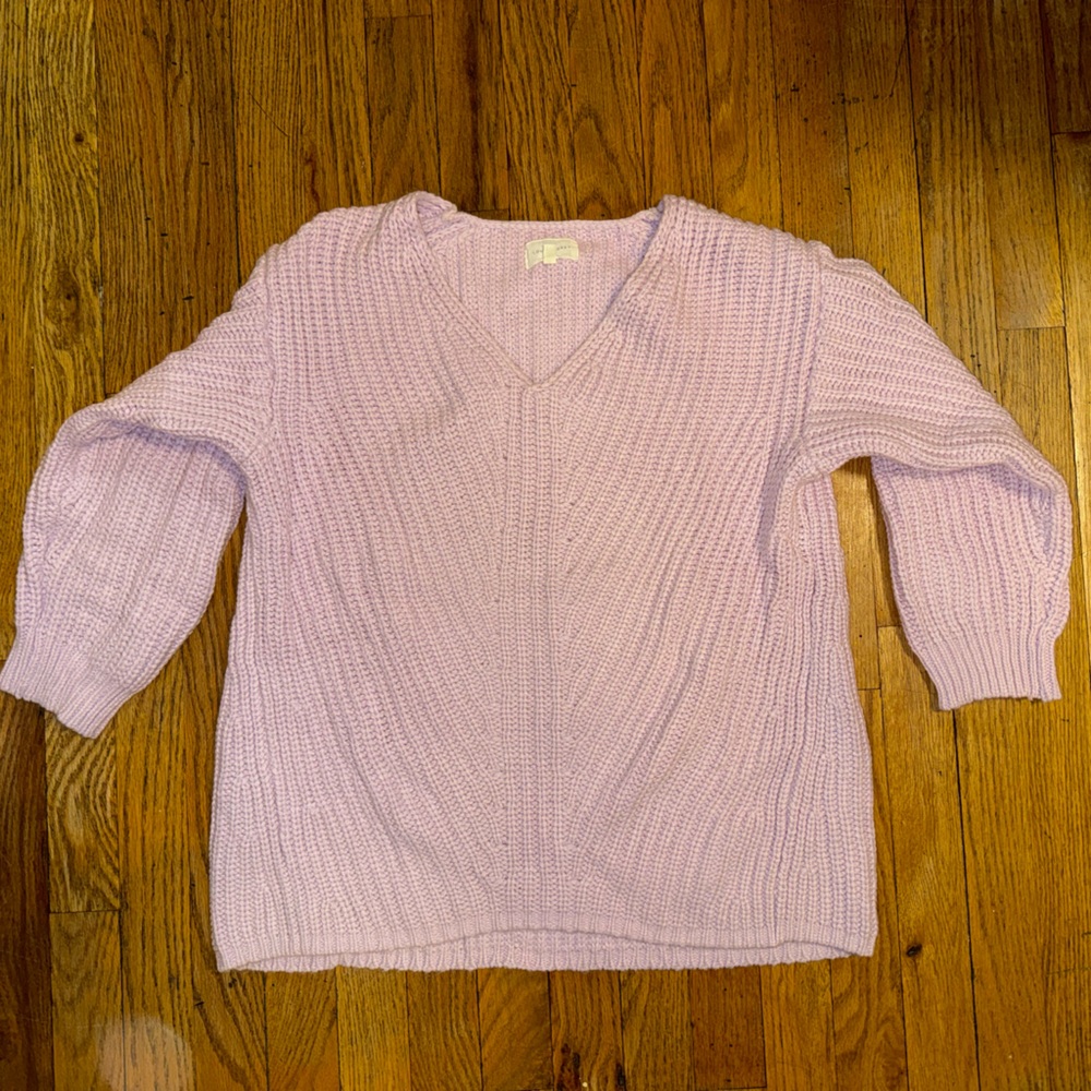Lou & Grey Lavender V-Neck Sweater